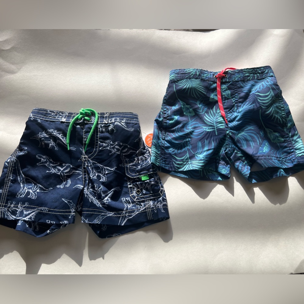2 NWT Carter’s 18 Month swim trunks MSRP $24